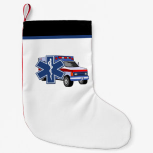 Meia De Natal Pequena Ambulância do EMS do paramédico de EMT