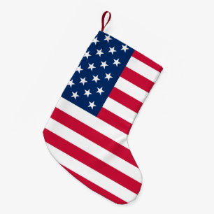 Meia De Natal Pequena American Flag Christmas Stocks USA
