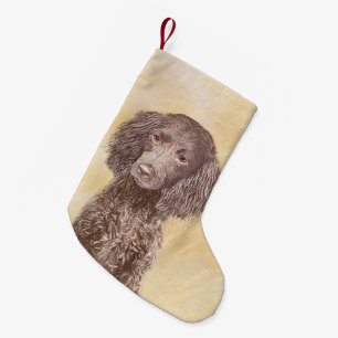 Meia De Natal Pequena American Water Spaniel Painting - Arte Original de