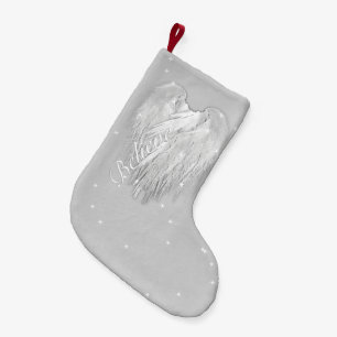 Meia De Natal Pequena ANGEL WINGS 'Acredite' Heart Starry Sparkle