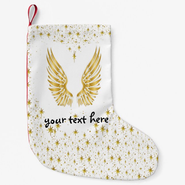 Meia De Natal Pequena Angel Wings Christmas Stocks (Frente)
