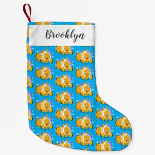 Meia De Natal Pequena Animação de marisco feliz e bonito