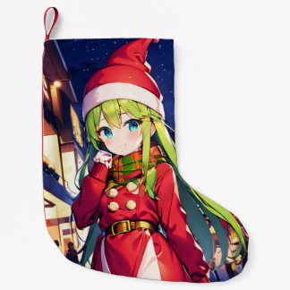 Meia De Natal Pequena Anime Holiday Girl Christmas Stocking
