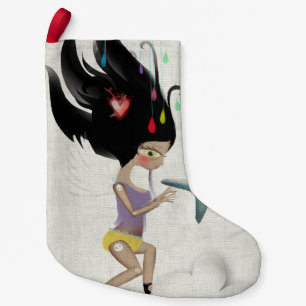 Meia De Natal Pequena Anjo de Natal