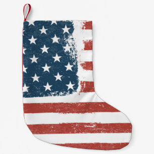 Meia De Natal Pequena Antecedentes da bandeira americana. Versão raster.