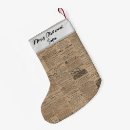 Meia De Natal Pequena Anúncios do Passado, NY 1856