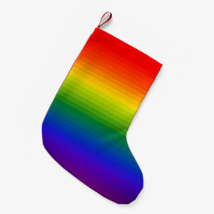 Meia De Natal Pequena Arco-íris