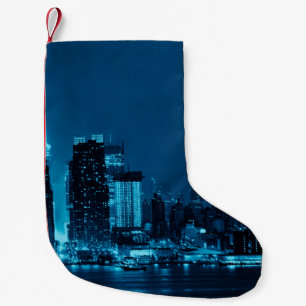 Meia De Natal Pequena Arranha-céus do centro de Manhattan e Nova Iorque