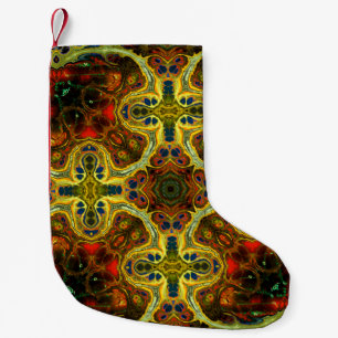 Meia De Natal Pequena art nouveau ornamental vintage em verde, y