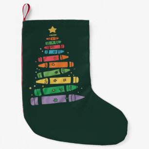 Meia De Natal Pequena Árvore de Giz de Natal Professor Luzes de Natal Fo
