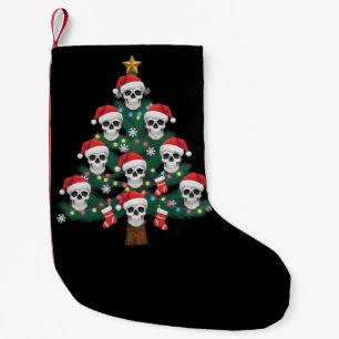 Meia De Natal Pequena Árvore de Natal Caveira Pijama Esqueleto Legal Pap