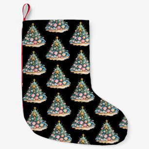 Meia De Natal Pequena Árvore de Natal Conchas Oceânicas Estrela do Mar 