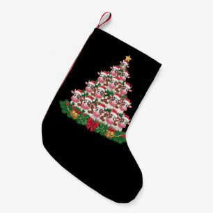 Meia De Natal Pequena Árvore de Natal da Vaca Camisa Divertida Amante de