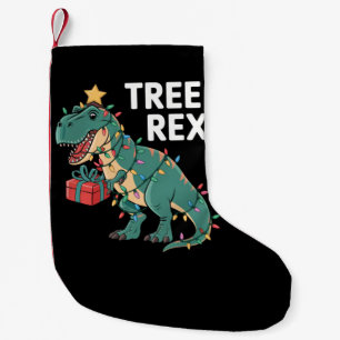 Meia De Natal Pequena Árvore de Natal Dinossauro Rex Pajamas Luzes de Na