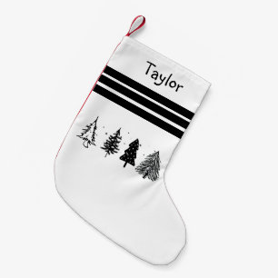 Meia De Natal Pequena Árvore de Natal Elegante Minimalista
