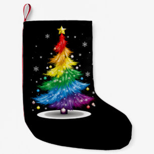Meia De Natal Pequena Árvore de Natal Gay LGBT Orgulho Arco-íris Natal F