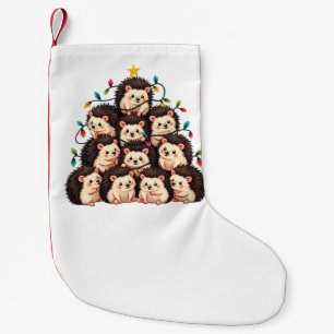 Meia De Natal Pequena Árvore de Natal Hedgehog Feliz Natal Natal Natal N