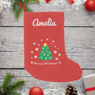 Meia De Natal Pequena Árvore festiva bonito colorida do Feliz Natal
