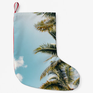 Meia De Natal Pequena Árvores de coco verdes
