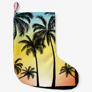 Meia De Natal Pequena Árvores tropicais de verão
