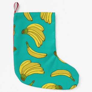 Meia De Natal Pequena As bananas desenharam um padrão sem soldadura à