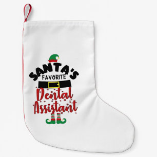 Meia De Natal Pequena Assistência Odontológica Favorita do Papai Noel Na