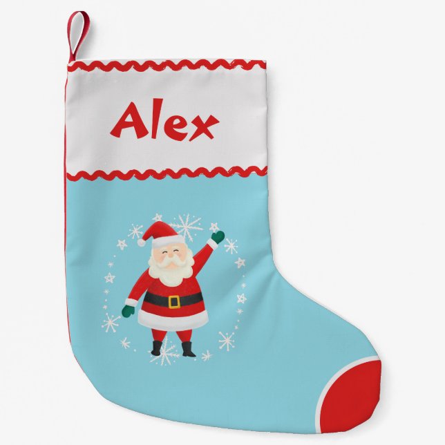 Meia De Natal Pequena Autism Inspired - Custom Santa Christmas Stocking (Frente)