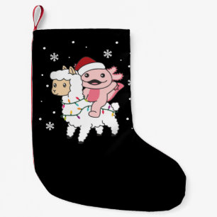 Meia De Natal Pequena Axolotl Llama Alpaca Animais de inverno