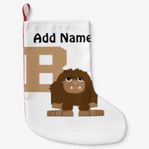 Meia De Natal Pequena B é para Bigfoot