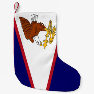 Meia De Natal Pequena Balas de Natal com Bandeira de Samoa Americana