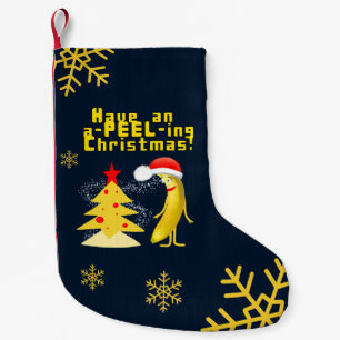 Meia De Natal Pequena banana de Natal