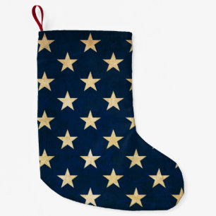 Meia De Natal Pequena Bandeira americana patriótica do vintage original