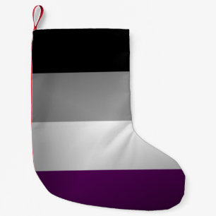 Meia De Natal Pequena Bandeira assexuada do orgulho