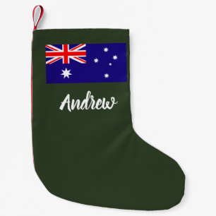 Meia De Natal Pequena Bandeira australiana personalizada estocagem de Na