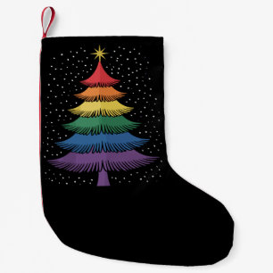 Meia De Natal Pequena Bandeira do Arco-íris de Natal da Camisa LGBT-Q Pr