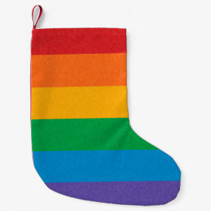 Meia De Natal Pequena Bandeira do orgulho do arco-íris