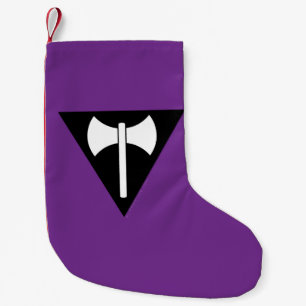 Meia De Natal Pequena bandeira do orgulho lésbico SlipperyJoe feminista 