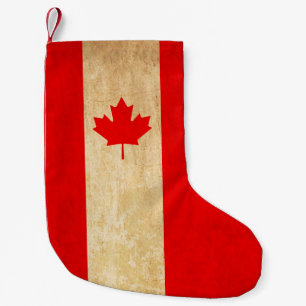 Meia De Natal Pequena Bandeira Nacional Patriótica Original do CANADÁ