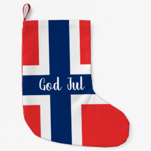 Meia De Natal Pequena Bandeira norueguesa do Natal de julho do deus de