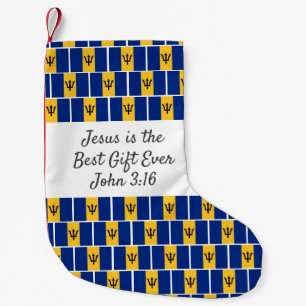 Meia De Natal Pequena Bandeira personalizada de BARBADOS