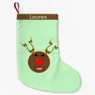 Meia De Natal Pequena Bandeja Personalizada de Reindeer Cyber Christmas