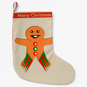 Meia De Natal Pequena Bandeja Personalizada do Gingerbread Man da Festa 