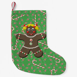 Meia De Natal Pequena Bastões de doces bonitos do Natal da mulher da