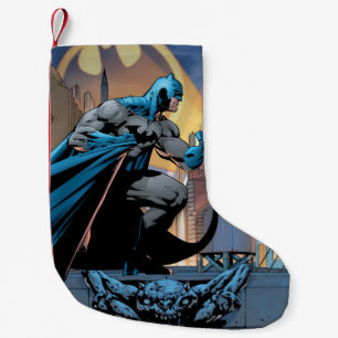 Meia De Natal Pequena Batman forte parece direito