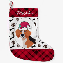 Beagle Dog Natal Com Nome Personalizado De Cão