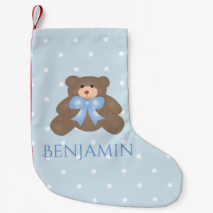 Meia De Natal Pequena Bebé doce Pastel bonito do urso de ursinho da fit