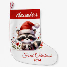 Meia De Natal Pequena Bebê primeiro Natal, guincho personalizado