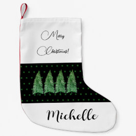 Meia De Natal Pequena Beleza do País Feriado Verde