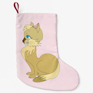 Meia De Natal Pequena Belo Natal de Gato