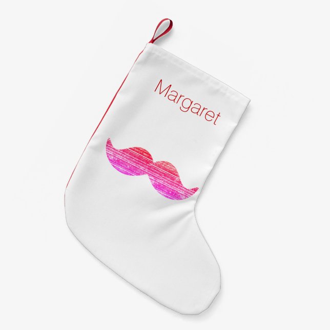 Meia De Natal Pequena Bigode Ipanema (Frente (Pendurada))